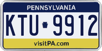 PA license plate KTU9912