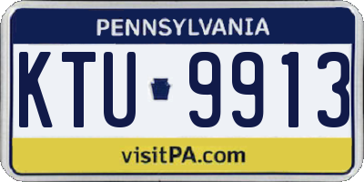PA license plate KTU9913