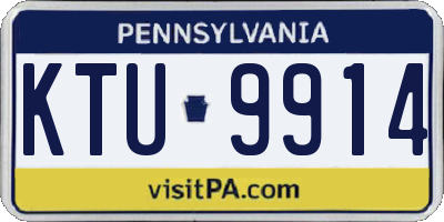 PA license plate KTU9914