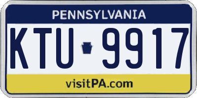 PA license plate KTU9917