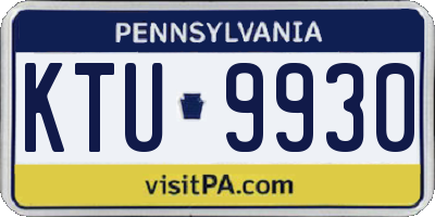 PA license plate KTU9930