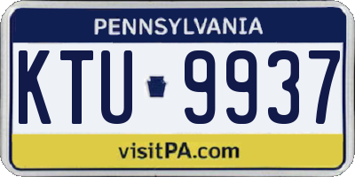 PA license plate KTU9937