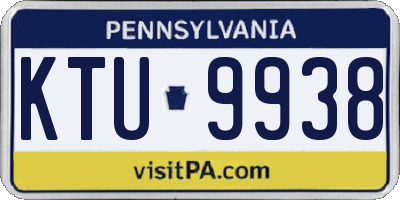 PA license plate KTU9938