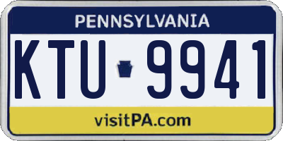 PA license plate KTU9941