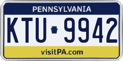 PA license plate KTU9942