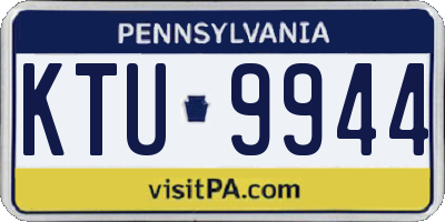 PA license plate KTU9944