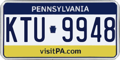 PA license plate KTU9948