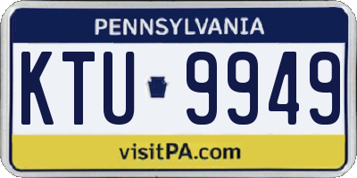 PA license plate KTU9949