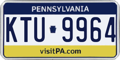 PA license plate KTU9964