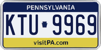 PA license plate KTU9969