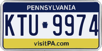 PA license plate KTU9974