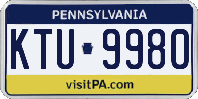 PA license plate KTU9980