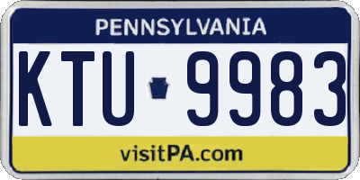 PA license plate KTU9983
