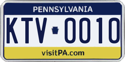 PA license plate KTV0010