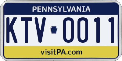 PA license plate KTV0011