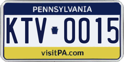 PA license plate KTV0015