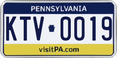 PA license plate KTV0019