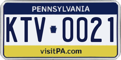 PA license plate KTV0021