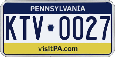 PA license plate KTV0027