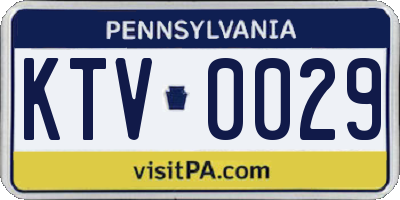 PA license plate KTV0029