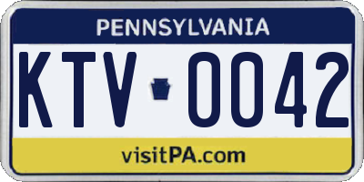 PA license plate KTV0042