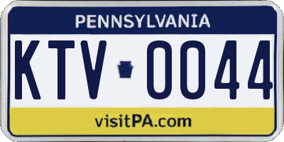 PA license plate KTV0044