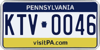 PA license plate KTV0046