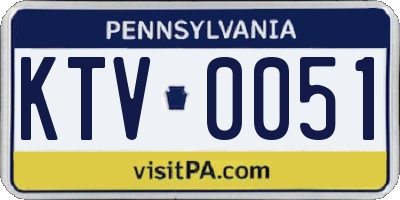 PA license plate KTV0051
