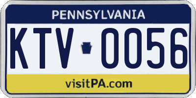 PA license plate KTV0056