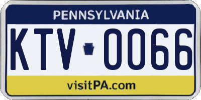 PA license plate KTV0066