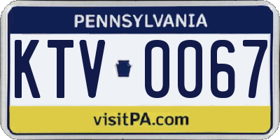 PA license plate KTV0067