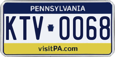 PA license plate KTV0068