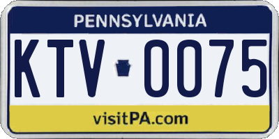 PA license plate KTV0075