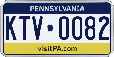 PA license plate KTV0082