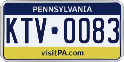 PA license plate KTV0083