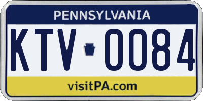 PA license plate KTV0084