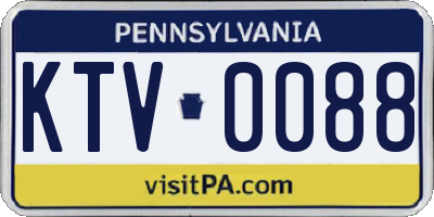 PA license plate KTV0088