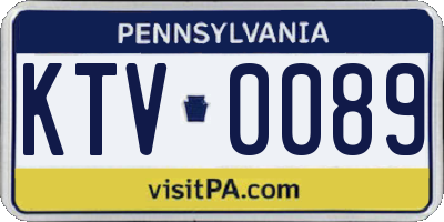 PA license plate KTV0089