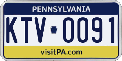 PA license plate KTV0091