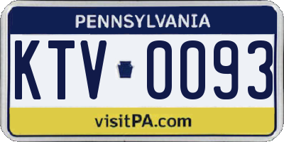 PA license plate KTV0093