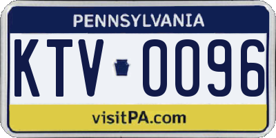 PA license plate KTV0096