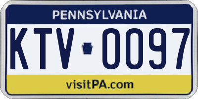 PA license plate KTV0097