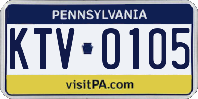 PA license plate KTV0105