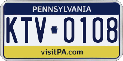 PA license plate KTV0108