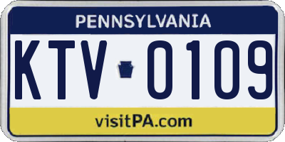 PA license plate KTV0109