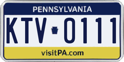 PA license plate KTV0111
