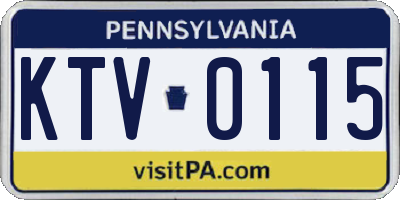 PA license plate KTV0115