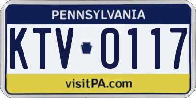 PA license plate KTV0117