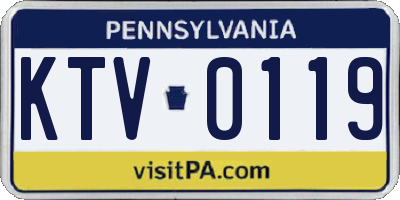 PA license plate KTV0119