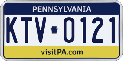 PA license plate KTV0121